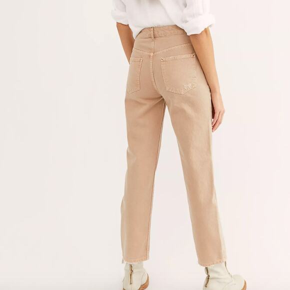 Free People Dakota Straight-Leg Jeans 27 Cafe Au Lait - Picture 3 of 11